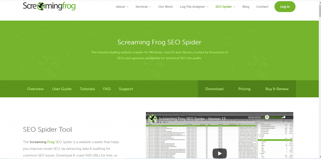 Screeming Frog - SEO tool