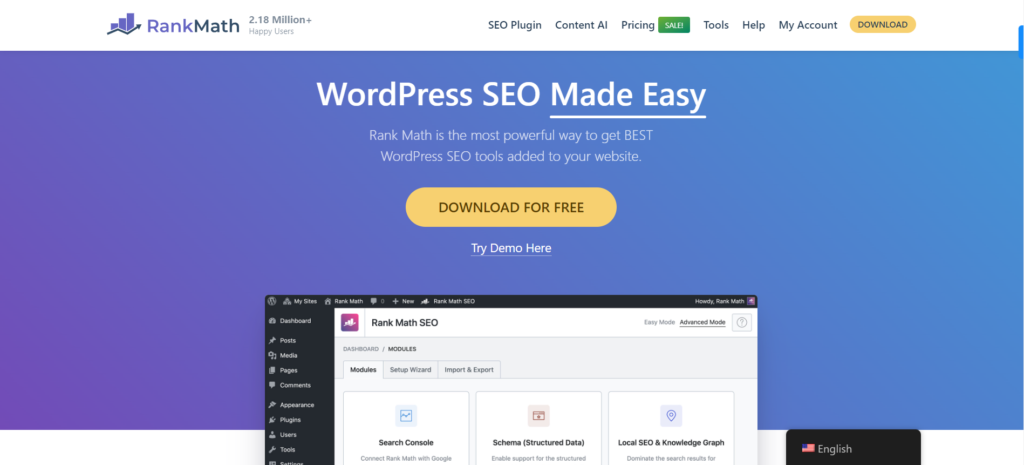 Wordpress SEo Plugin - Rankmath
