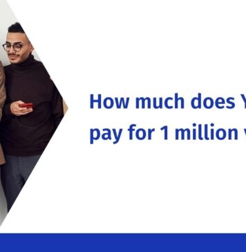 How much does YouTube pay for 1 million views